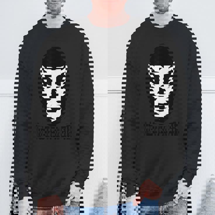 メキシカンルチャドール ルチャリブレ ブラック&ホワイト レスリングマスク スウェットシャツ 高齢者への贈り物