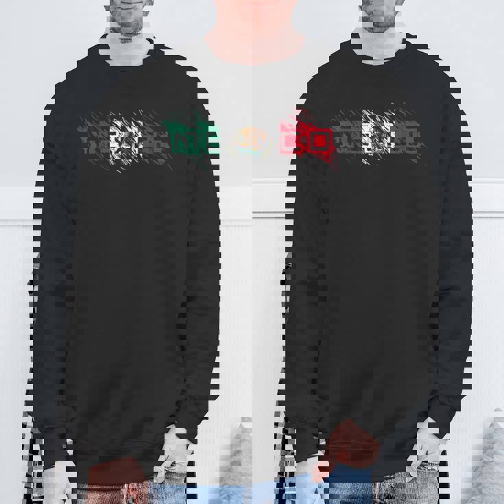 メキシコ メキシコ国旗 落書き文字 ラテン系 スウェットシャツ 高齢者への贈り物