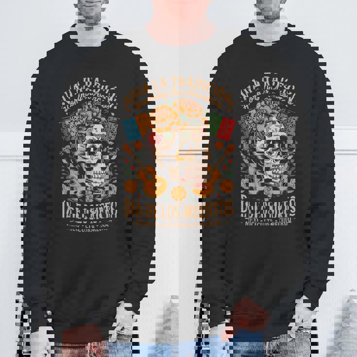 メキシコの遺産 ディア・デ・ロス・ムエルトス・カラベラ スウェットシャツ 高齢者への贈り物