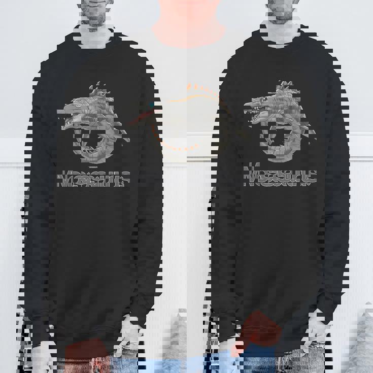 モササウルス 恐竜 海洋爬虫類 古代海洋生物 スウェットシャツ 高齢者への贈り物