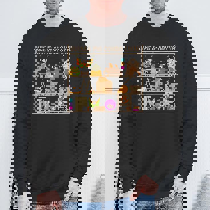 モルモットのコンドの生活のおもちゃヘイベッドの隠れ家の家 スウェットシャツ 高齢者への贈り物