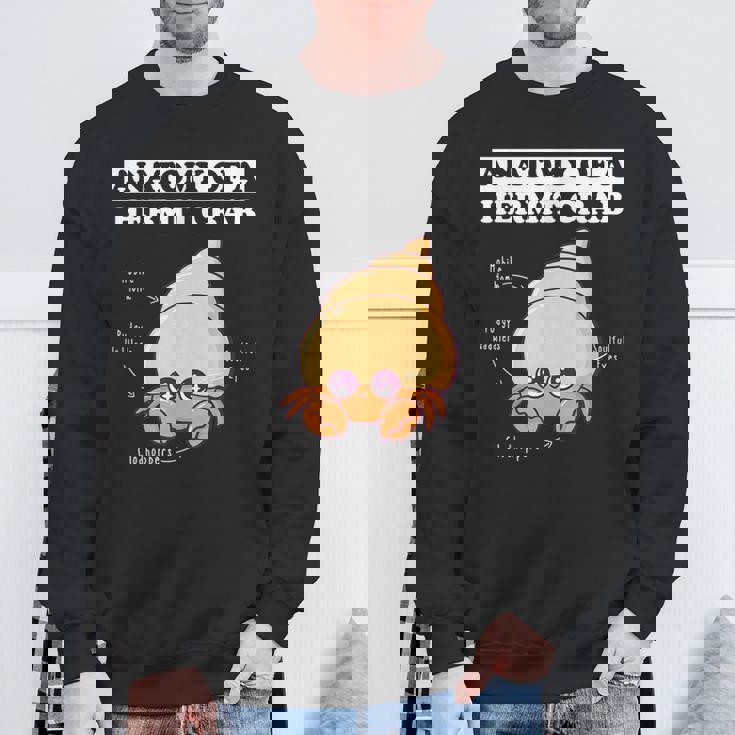 ヤドカリの解剖学 面白い カワイイ ヤドカリ チビ スウェットシャツ 高齢者への贈り物