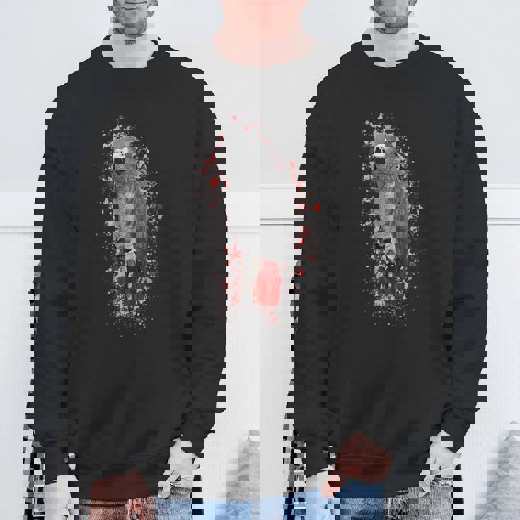 ヨウム 鳥 動物 図 バードウォッチング 贈り物 鳥類学者 生物学者 自然科学 スウェットシャツ 高齢者への贈り物