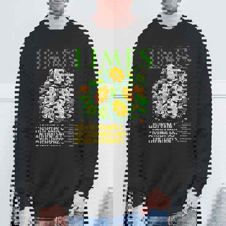 ライム 面白い 高い ビタミンc 抗酸化剤 その他の栄養素 スウェットシャツ 高齢者への贈り物