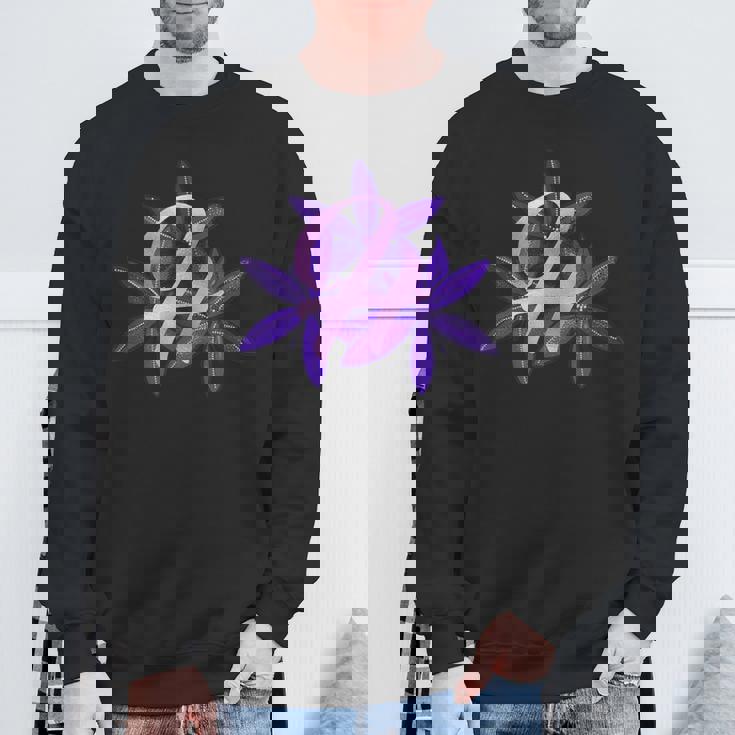 ライラック イニシャル H モノグラム パープル フローラル スウェットシャツ 高齢者への贈り物