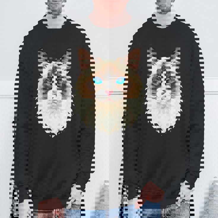 ラグドール猫ラグドール猫猫ママ甘いラグドール猫 スウェットシャツ 高齢者への贈り物