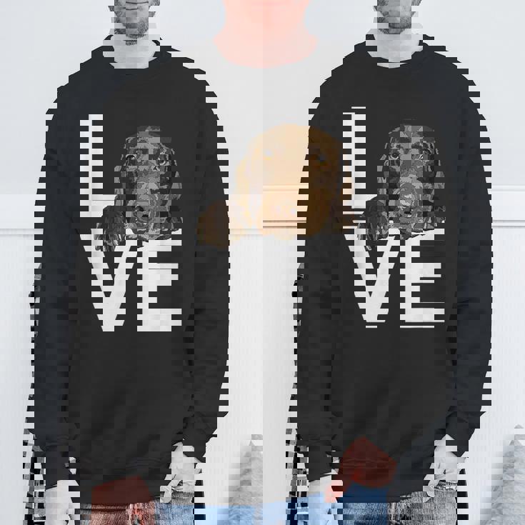 ラブラドールラブチョコレートラボラバー スウェットシャツ 高齢者への贈り物