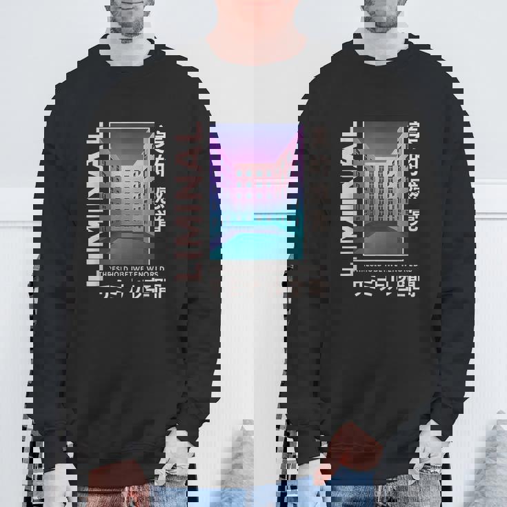 リミナルスペース 美的感覚 日本美的バイブデザイン スウェットシャツ 高齢者への贈り物