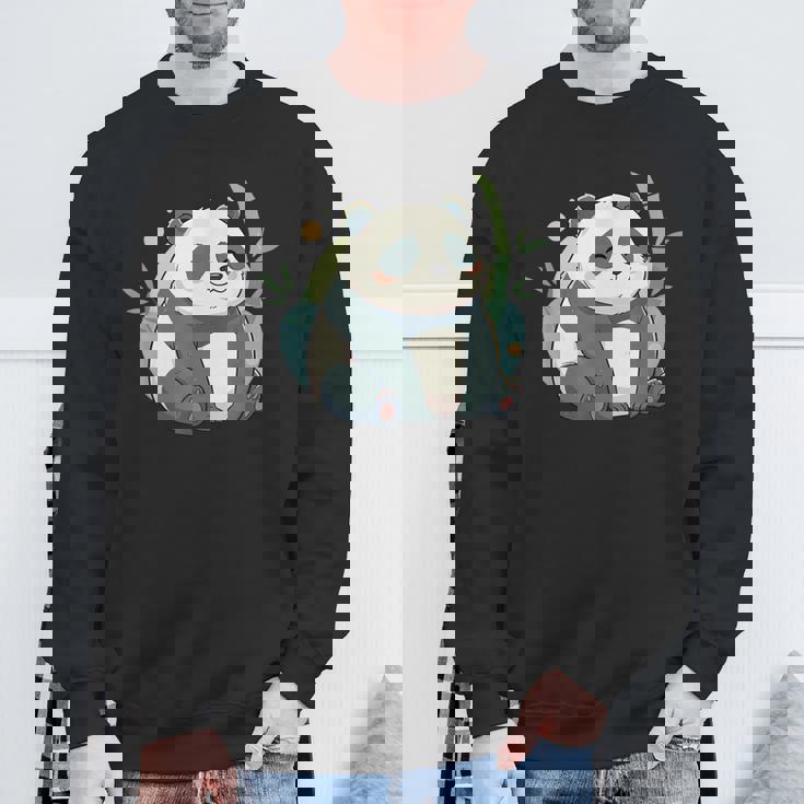 リラックス竹林ぽっちゃりパンダ美学 スウェットシャツ 高齢者への贈り物