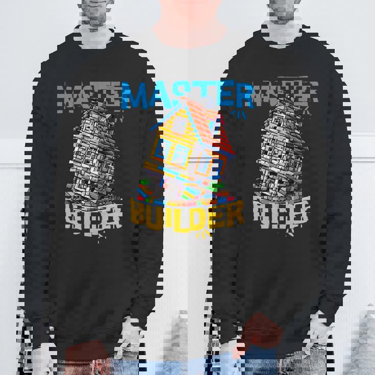 レゴのレンガ造りマスタービルダー面白い曲がった家。 長袖tシャツ スウェットシャツ 高齢者への贈り物