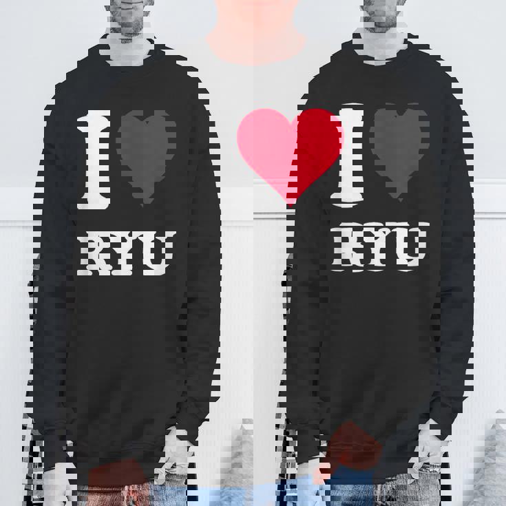 レッドハート I Love Ryu スウェットシャツ 高齢者への贈り物