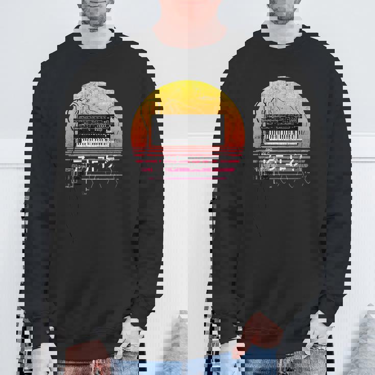 レトロ 80年代 日本風 シンスウェーブ アナログシンセサイザー スウェットシャツ 高齢者への贈り物