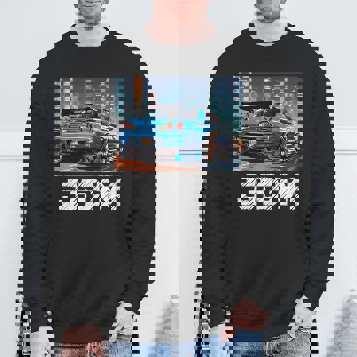 レトロ Jdm 日本ドリフトレース チューニングカー 東京スカイライン ギフト 長袖tシャツ スウェットシャツ 高齢者への贈り物