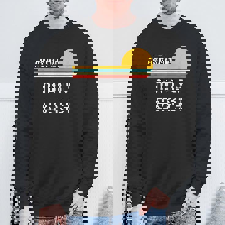 レトロ マンリービーチ オリジナル オーストラリア ヴィンテージ 70年代サンセット アート スウェットシャツ 高齢者への贈り物