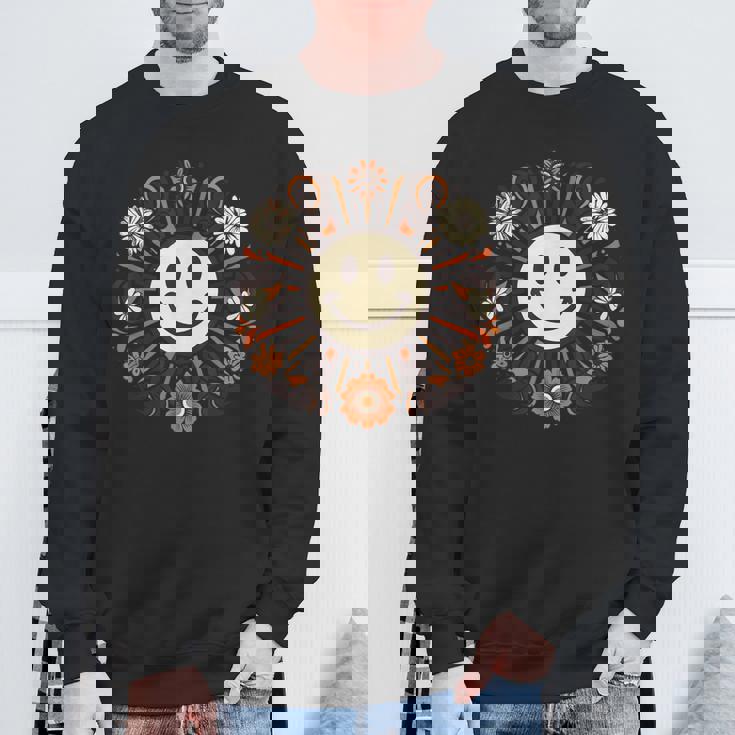 レトロ ヴィンテージ スマイルバイブ モチベーション ポジティブバイブ スウェットシャツ 高齢者への贈り物