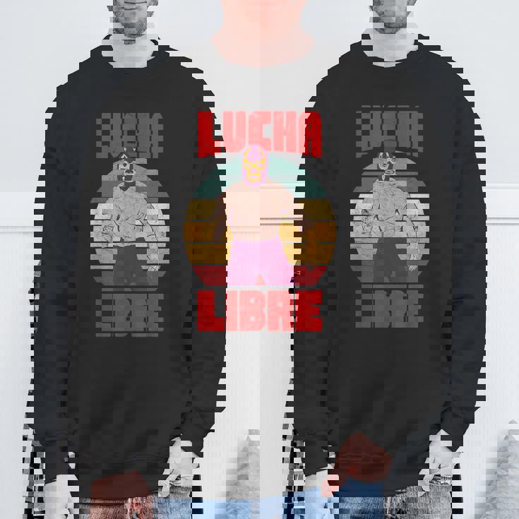 レトロ ヴィンテージ レスラー ルチャリブレ メキシコレスリング スウェットシャツ 高齢者への贈り物