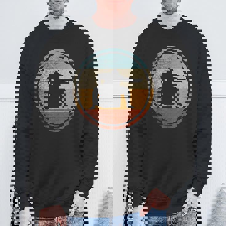 レトロなビンテージ デザイン レスラー相撲 スウェットシャツ 高齢者への贈り物