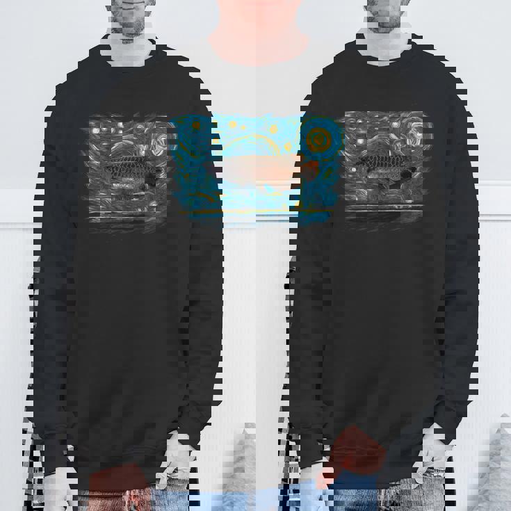 レトロなヴィンテージスタイルのアロワナ スウェットシャツ 高齢者への贈り物