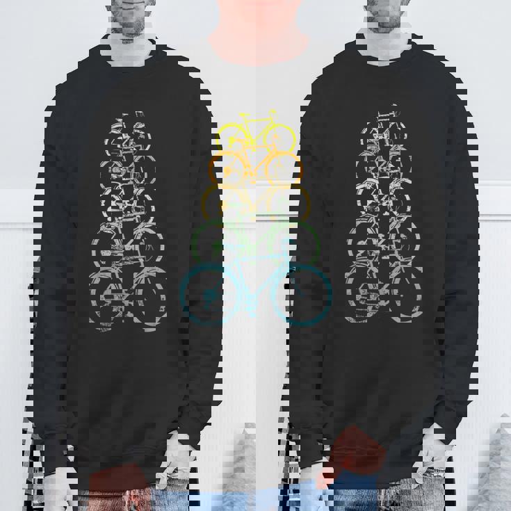 レトロビンテージ自転車モチーフの自転車モチーフ。 スウェットシャツ 高齢者への贈り物