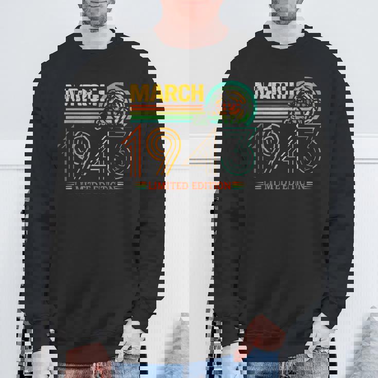 レトロマーチバースデー1943年限定版ヴィンテージ83歳。 スウェットシャツ 高齢者への贈り物