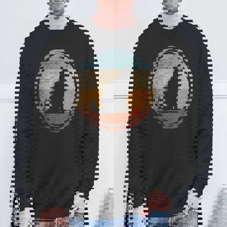 レトロヴィンテージデザインのターキッシュアンゴラ猫 スウェットシャツ 高齢者への贈り物