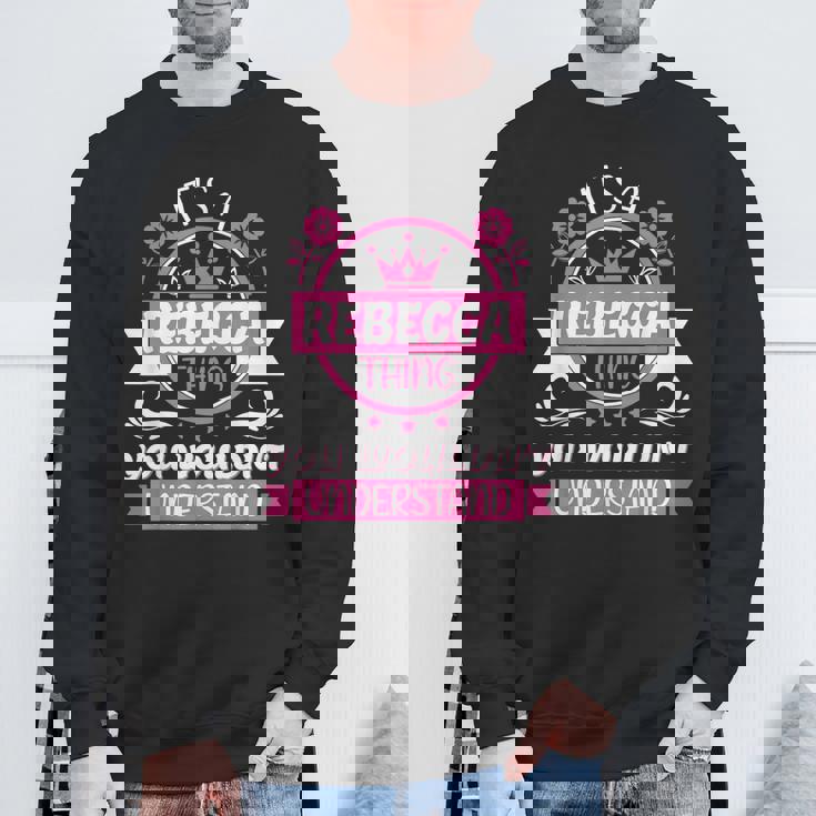 レベッカの名前 スウェットシャツ 高齢者への贈り物