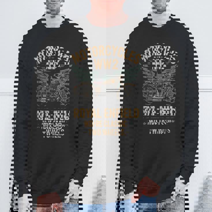 ロイヤルエンフィールドwdReクラシックモーターサイクルww2 長袖tシャツ スウェットシャツ 高齢者への贈り物