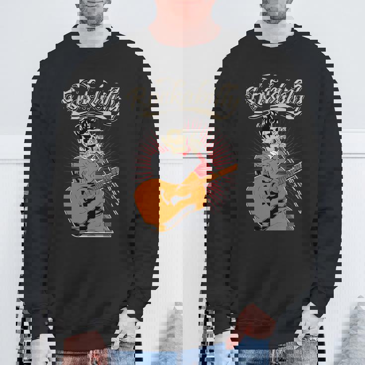 ロカビリー ピンナップ ホットロッド オールドスクール ロカビリー 長袖tシャツ スウェットシャツ 高齢者への贈り物