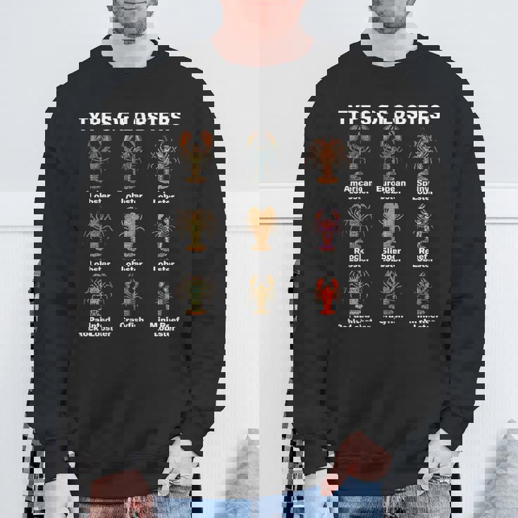 ロブスターの種類、ロブスター種チャート スウェットシャツ 高齢者への贈り物