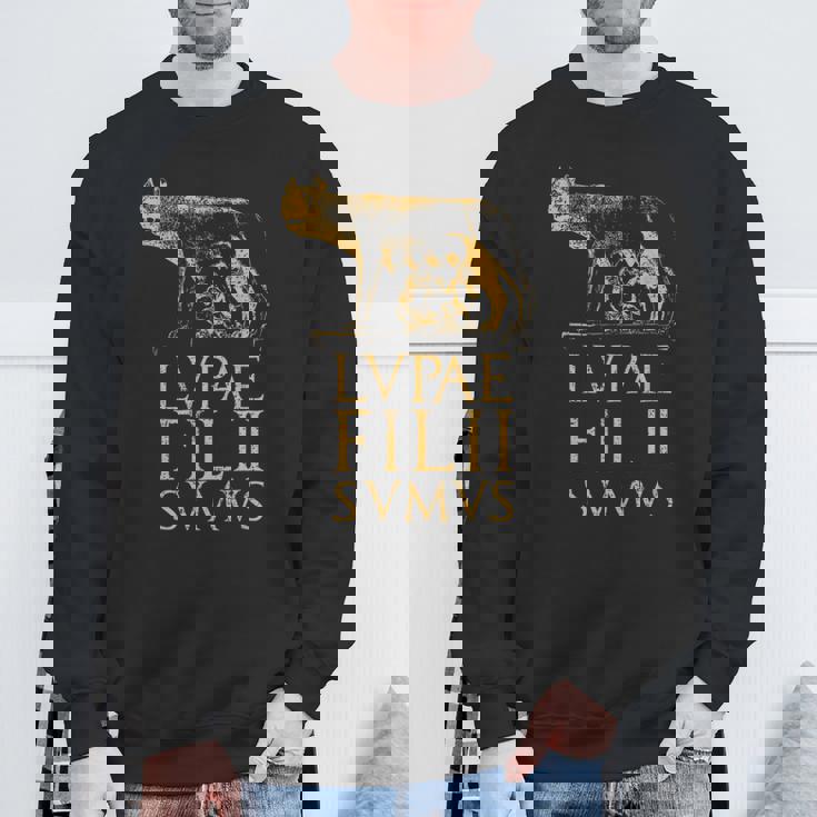 ローマの狼 古代ローマ ローマ帝国の名言 スウェットシャツ 高齢者への贈り物