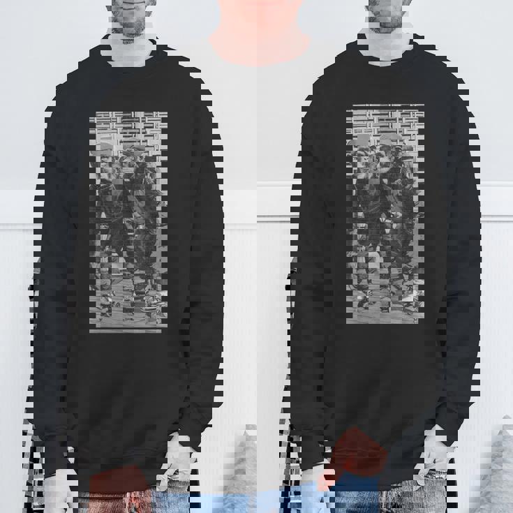 ローラースケートモンキーチンパンジーヴィンテージチンパンジーファニーモンキー スウェットシャツ 高齢者への贈り物