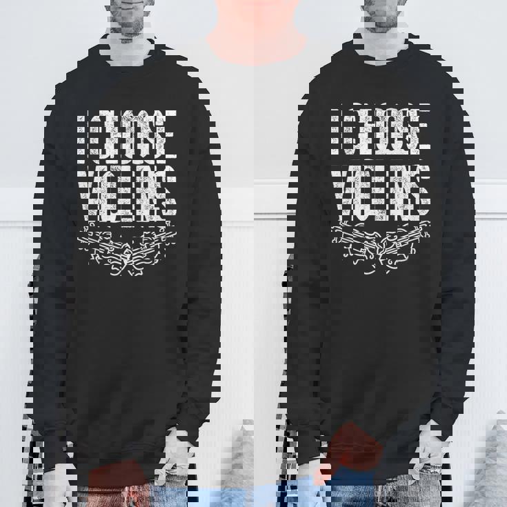 ヴァイオリン奏者 I Chooseiolins フィドル ヴァイオリニスト スウェットシャツ 高齢者への贈り物