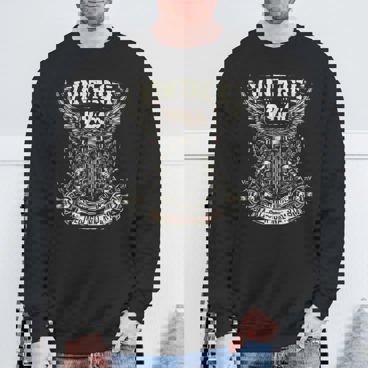 ヴィンテージ 1966年 1966年生まれ 58歳の誕生日 オートバイバイカー スウェットシャツ 高齢者への贈り物