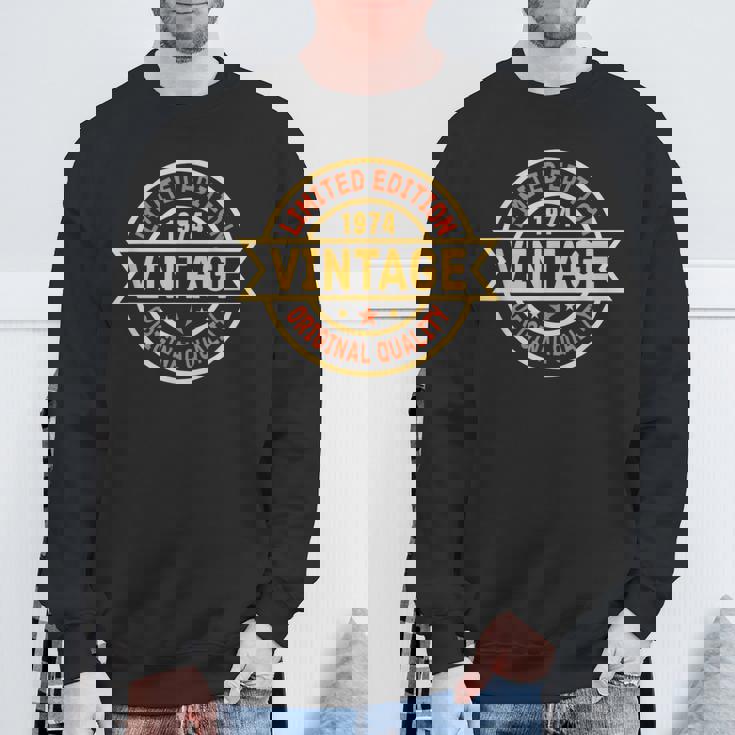 ヴィンテージ 1974 メンズ 限定版 Bday 1974 誕生日 スウェットシャツ 高齢者への贈り物
