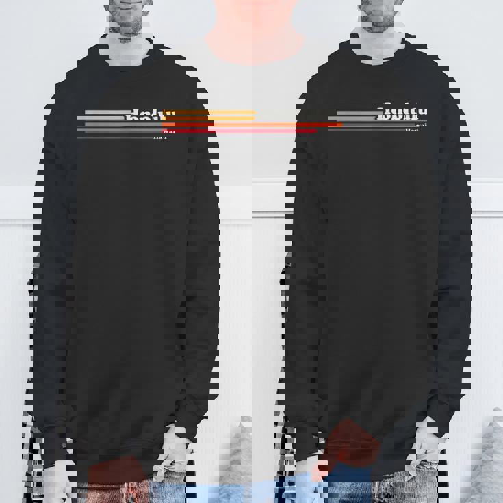 ヴィンテージ 1980年代グラフィックスタイル ホノルル ハワイ スウェットシャツ 高齢者への贈り物