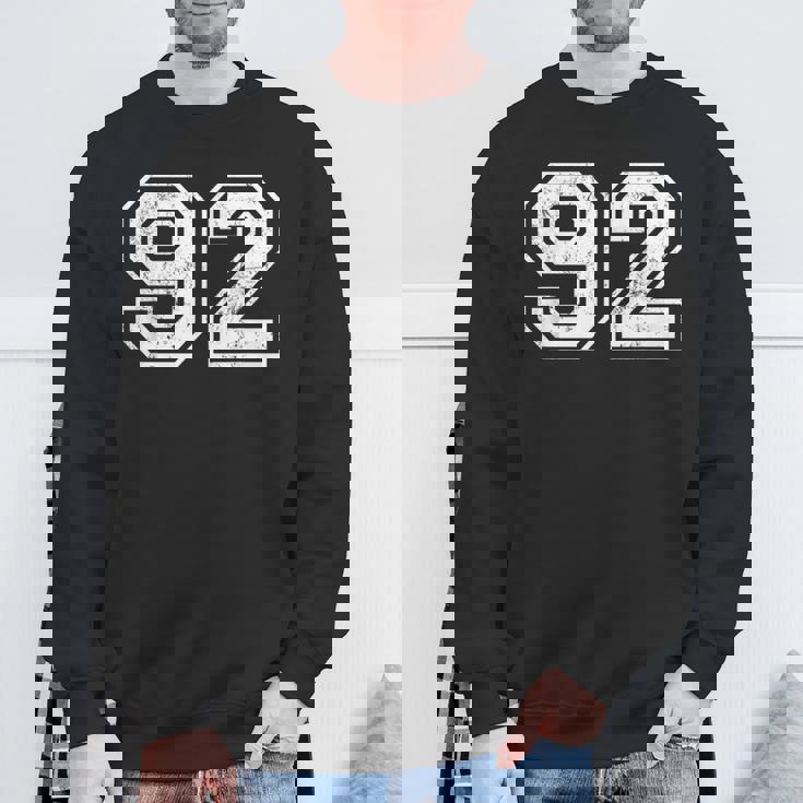 ヴィンテージ スポーツ 数字 92 九十二 スウェットシャツ 高齢者への贈り物