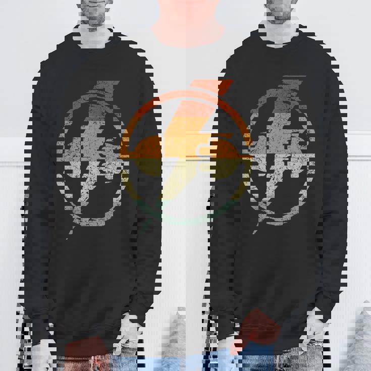 ヴィンテージ デザイン 電工 電気 スウェットシャツ 高齢者への贈り物