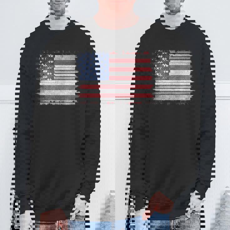 ヴィンテージ 星条旗 スタイリッシュ シンプルデザイン スウェットシャツ 高齢者への贈り物