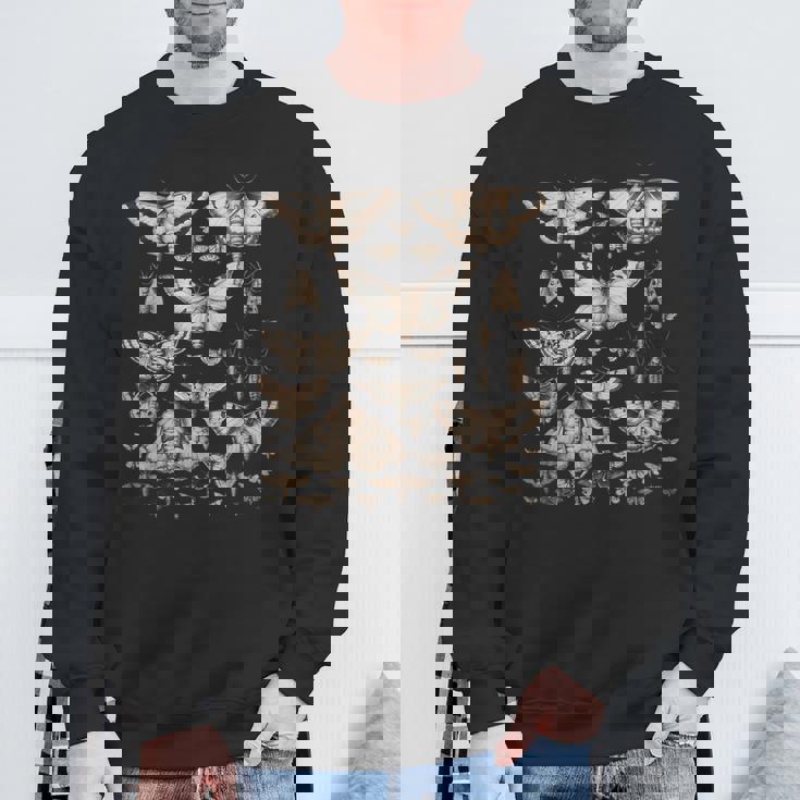 ヴィンテージ 蛾 蝶 自然 イラスト アート スウェットシャツ 高齢者への贈り物