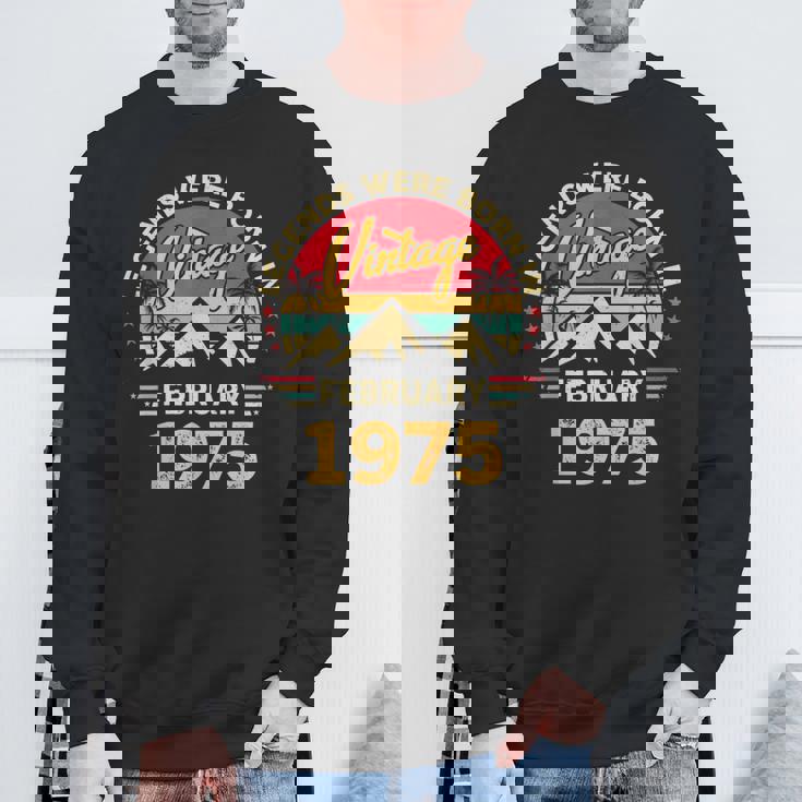 ヴィンテージ51歳の誕生日レジェンドは1975年2月に誕生しました。 スウェットシャツ 高齢者への贈り物