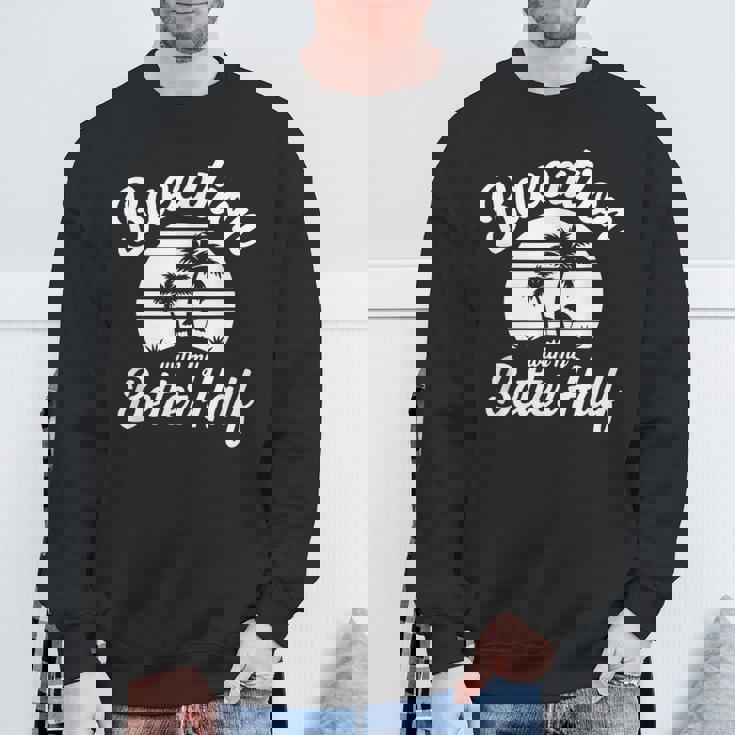 ヴィンテージbaecation With My Better ハーフマッチングカップル スウェットシャツ 高齢者への贈り物