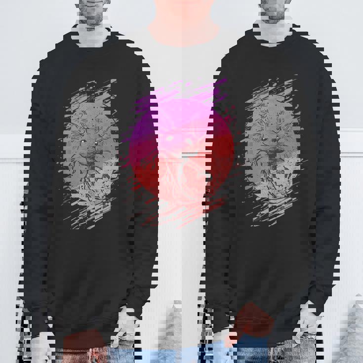 ヴィンテージアホロートルメンズレディースキッズ スウェットシャツ 高齢者への贈り物