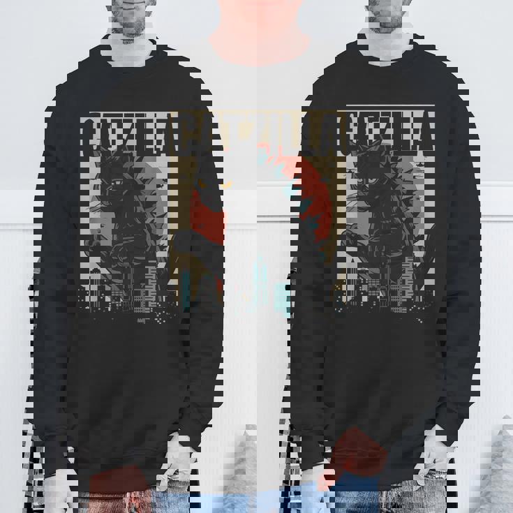 ヴィンテージキャットジラtシャツ 面白い子猫と猫 スウェットシャツ 高齢者への贈り物