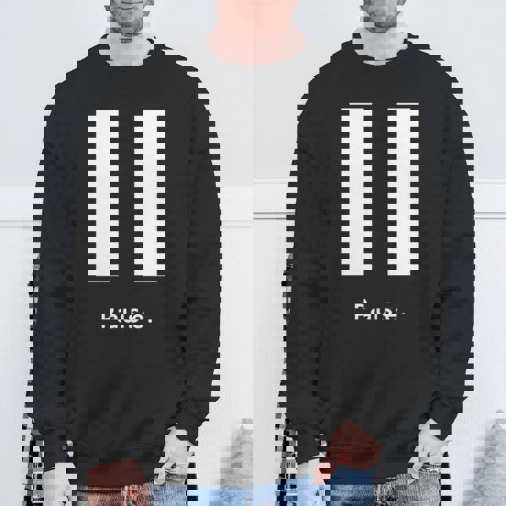 一時停止ボタン 長袖tシャツ スウェットシャツ 高齢者への贈り物