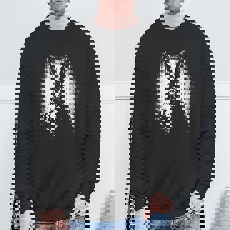 不気味なゴスウサギ、ホラーバニー、奇妙なコアウサギ スウェットシャツ 高齢者への贈り物