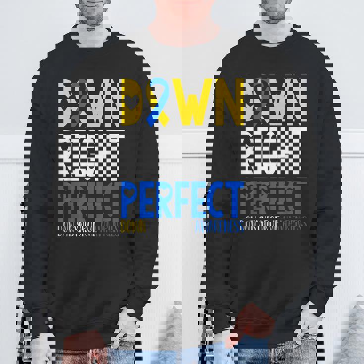 世界ダウン症啓発デーダウン右パーフェクトt21 スウェットシャツ 高齢者への贈り物