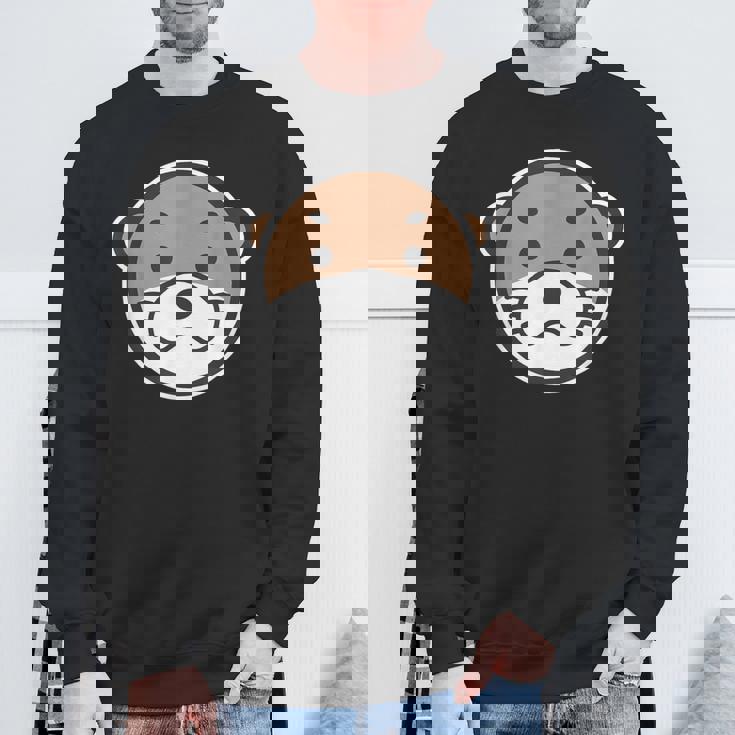 丸顔 カワウソ《コツメカワウソ》シンプル【どうぶつフレンズ】グッズ ゆるくて かわいい イラスト スウェットシャツ 高齢者への贈り物