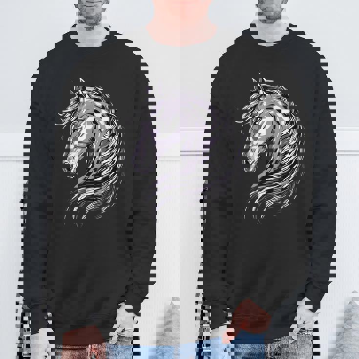 乗馬ポニー子馬ポニーファームライダーポニー乗馬馬 スウェットシャツ 高齢者への贈り物