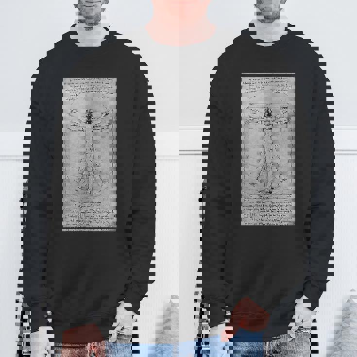 人物レオナルドダヴィンチのプロポーション スウェットシャツ 高齢者への贈り物