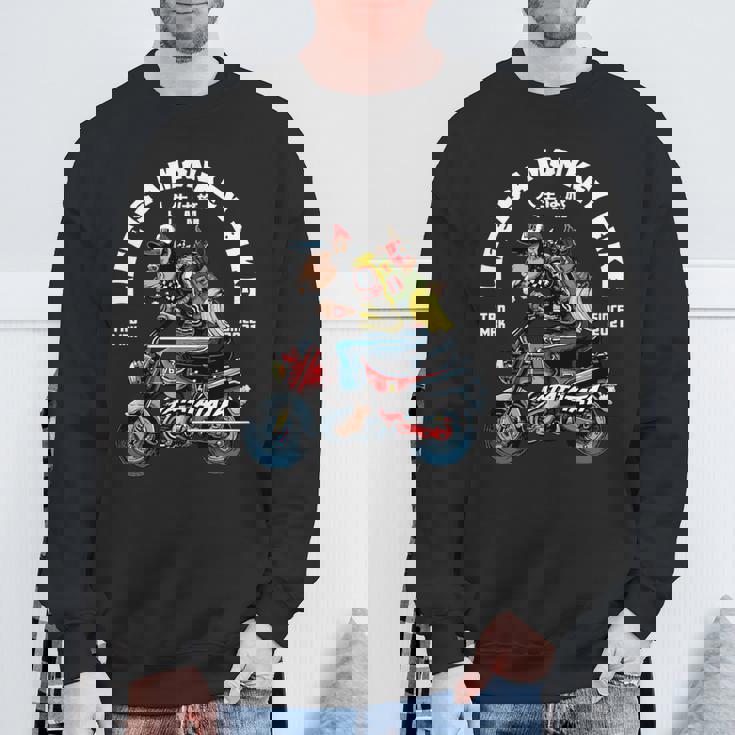 人生はモンキーバイク 長袖tシャツ スウェットシャツ 高齢者への贈り物